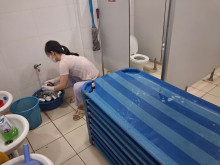 Tổng vệ sinh môi trường trong và ngoài lớp học sau dịp Tết nguyên đán 2026